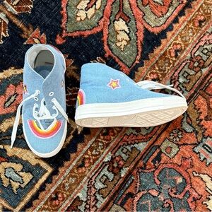 Stella McCartney Kids Blue Rainbow Sneakers Never Worn, size 30 (12.5)